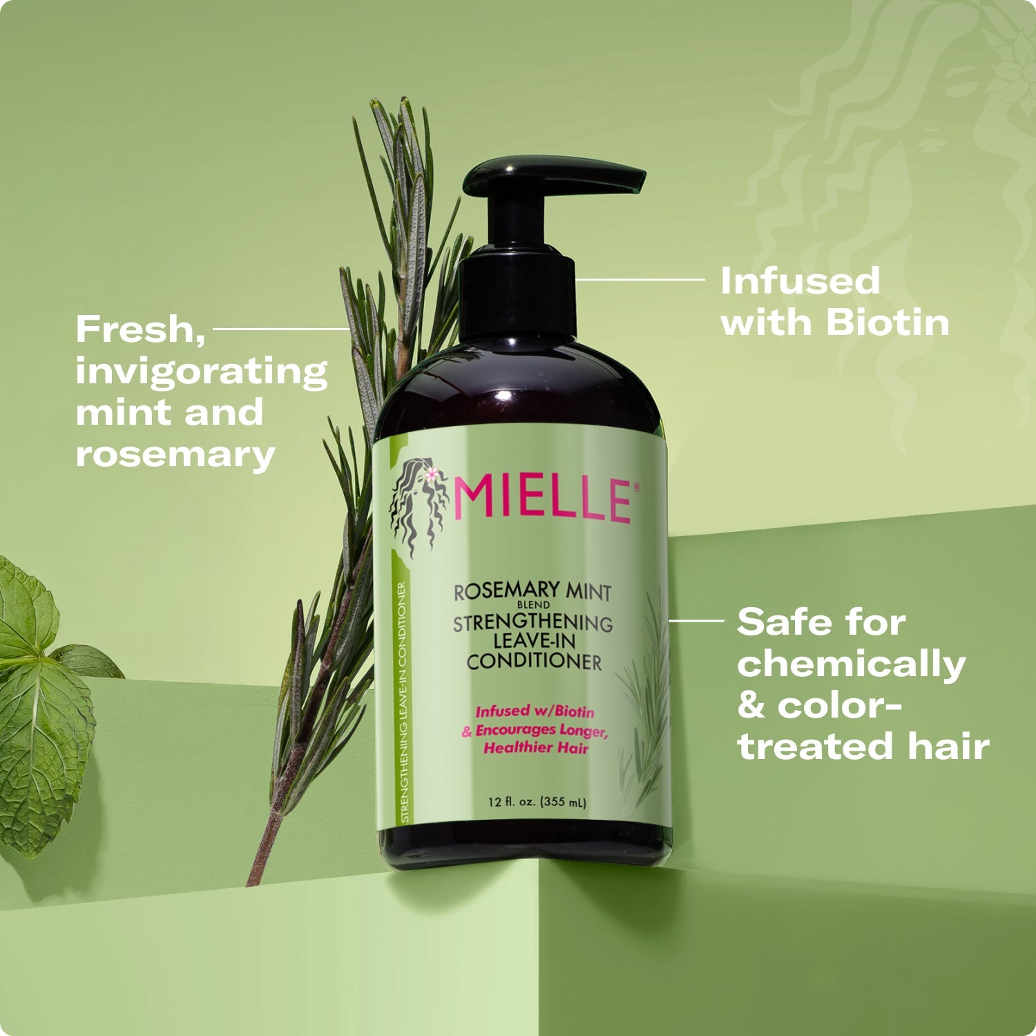 MIELLE Rosemary Mint Strengthening Leave-In Conditioner