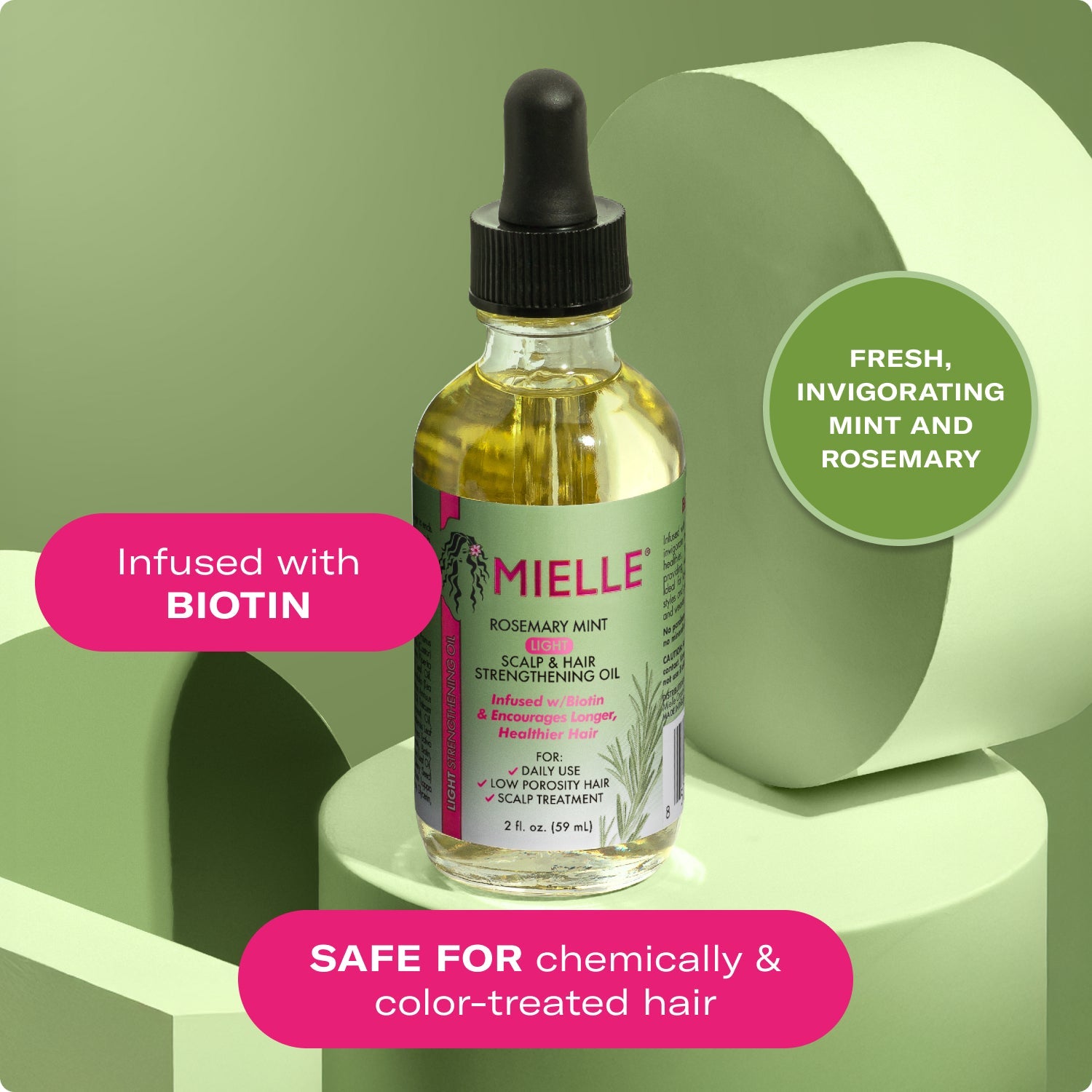 MIELLE Rosemary Mint Light Scalp & Hair Strengthening Oil