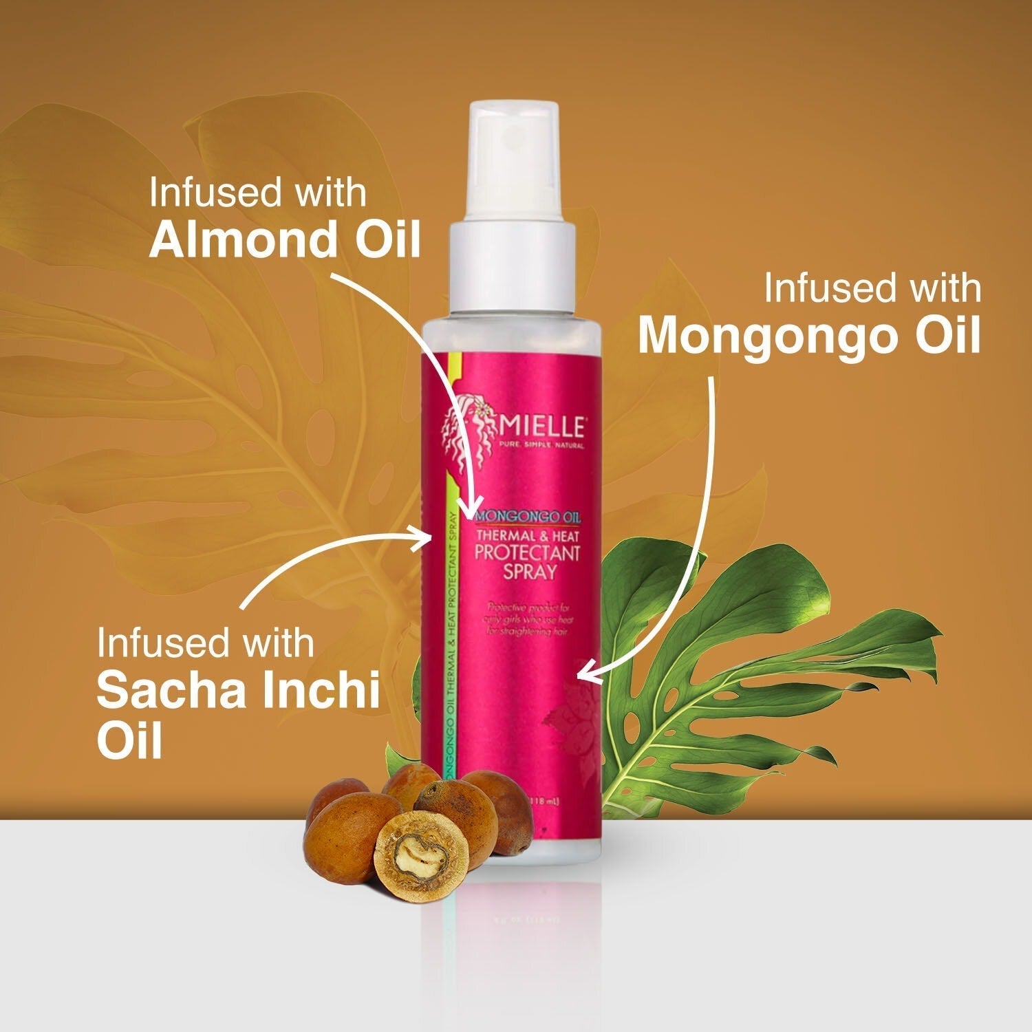 MIELLE Mongongo Oil Thermal & Heat Protectant Spray