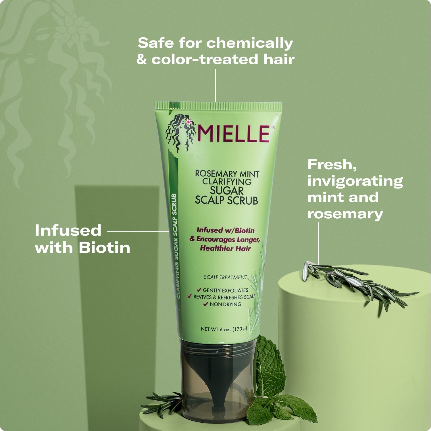 MIELLE Rosemary Mint Clarifying Sugar Scalp Scrub