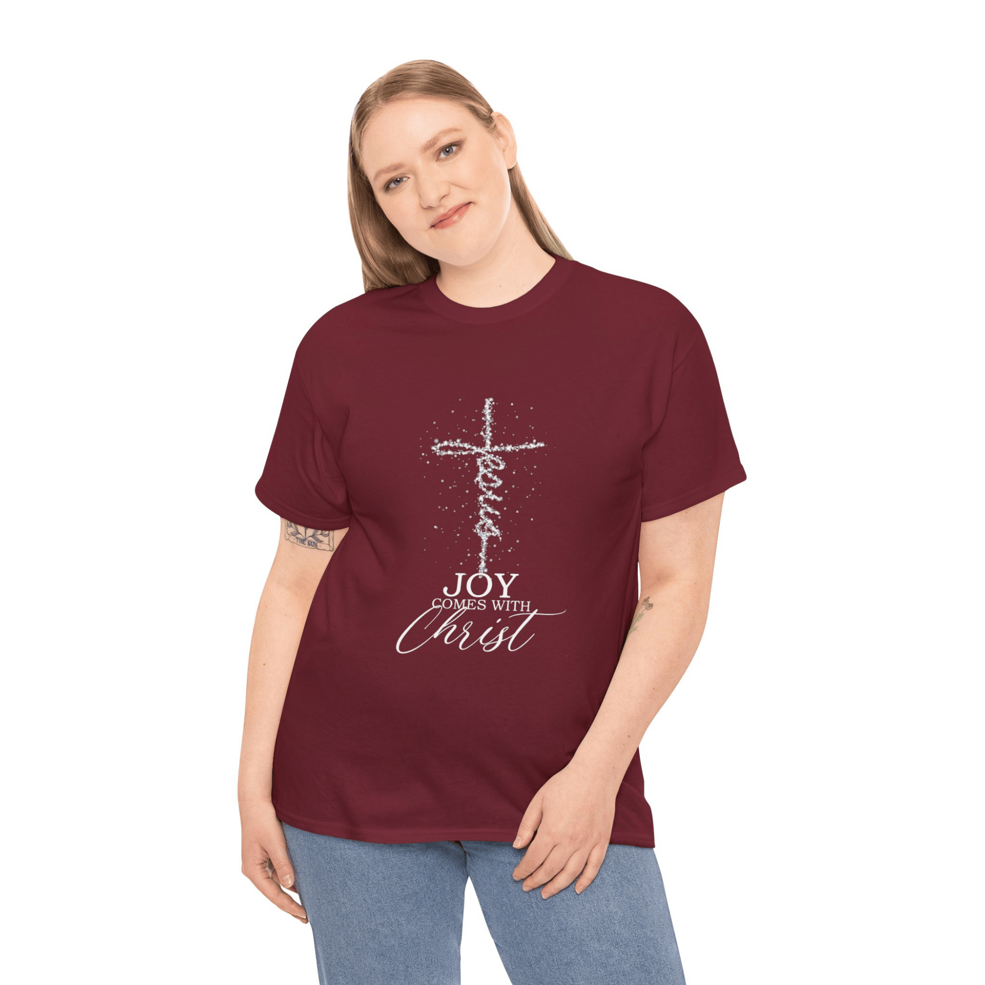 JOY COMES WITH CHRIST TEE