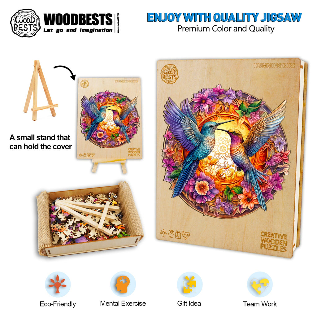 Hummingbirds Wooden Jigsaw Puzzle