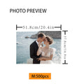 Custom photo jigsaw puzzle featuring a romantic couple, ideal for wedding and anniversary gifts.