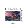 Dream Villa 500-piece jigsaw puzzle, perfect for focus and mental challenge, 51.8cm x 37.8cm, colorful puzzle art.