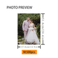 Preview of a 500-piece personalized wedding photo puzzle depicting a couple in wedding attire.
