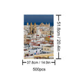 Exotic Town 500-piece puzzle showcasing a scenic urban landscape, designed for puzzle enthusiasts and mind game lovers.