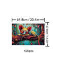 Dreamy Civet 500 piece puzzle showcasing a vibrant, whimsical civet design, perfect for jigsaw puzzle enthusiasts.