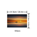 Boatman at Sunset 500 piece jigsaw puzzle, ideal for enhancing focus and cognitive skills during puzzle-solving.