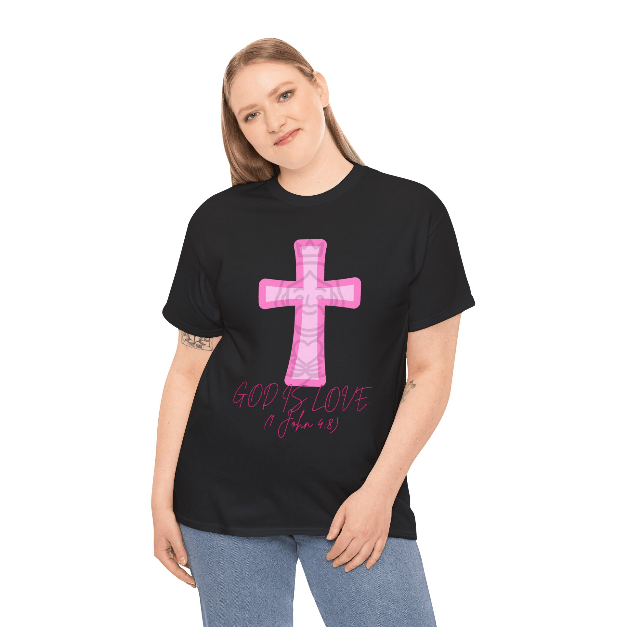 PINK CROSS TEE