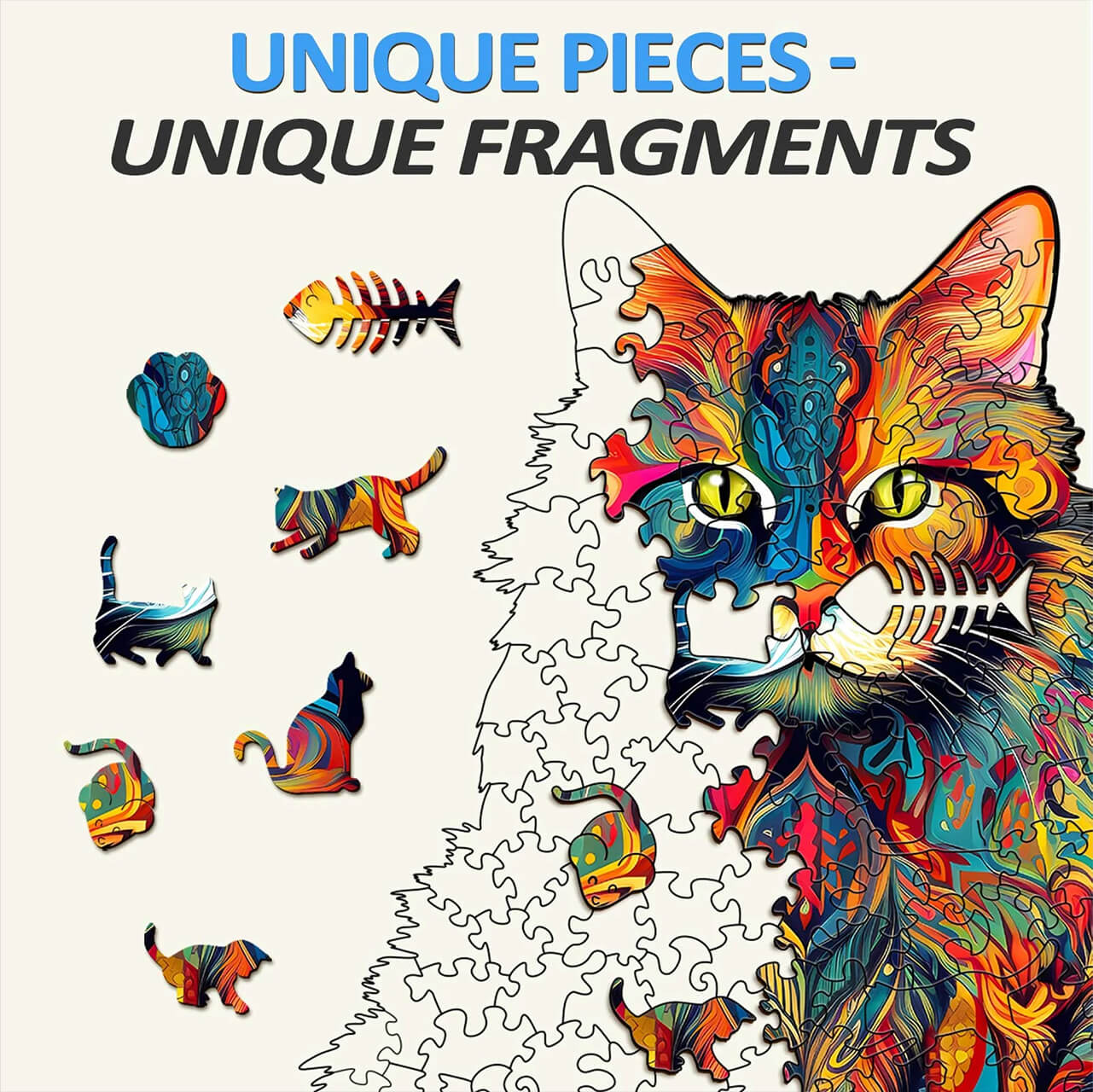 Random Different Styles of Wooden Puzzles