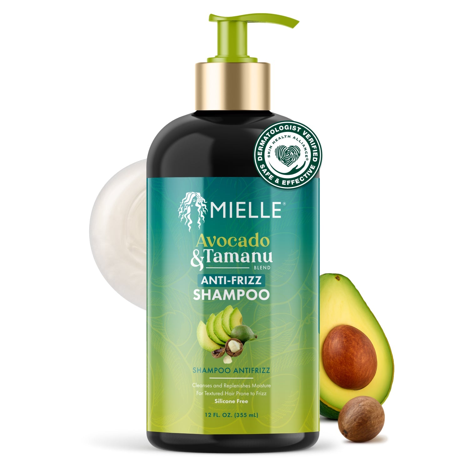 MIELLE Avocado & Tamanu Anti-Frizz Shampoo