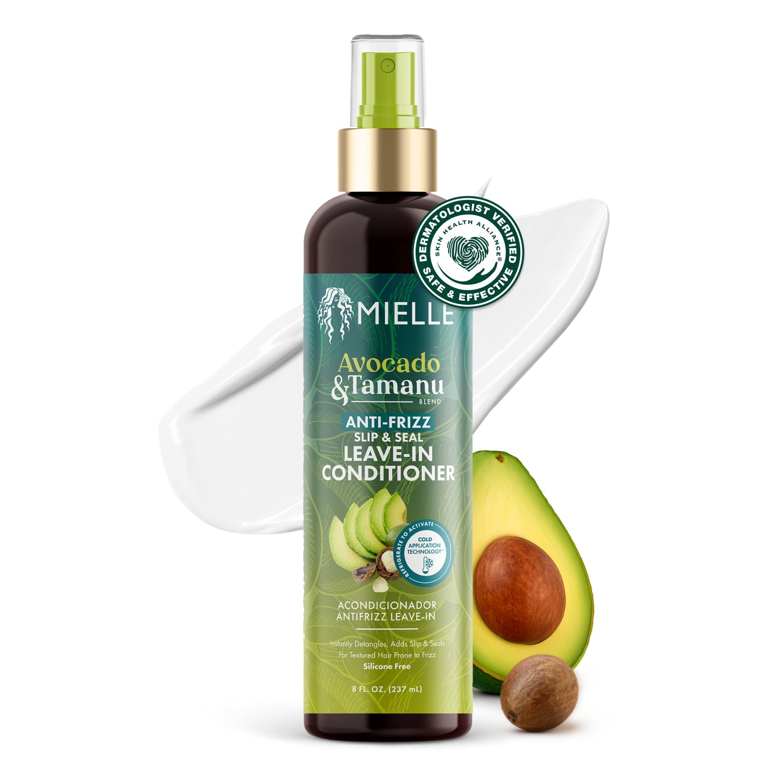 MIELLE Avocado & Tamanu Anti-Frizz Slip & Seal Leave-In Conditioner