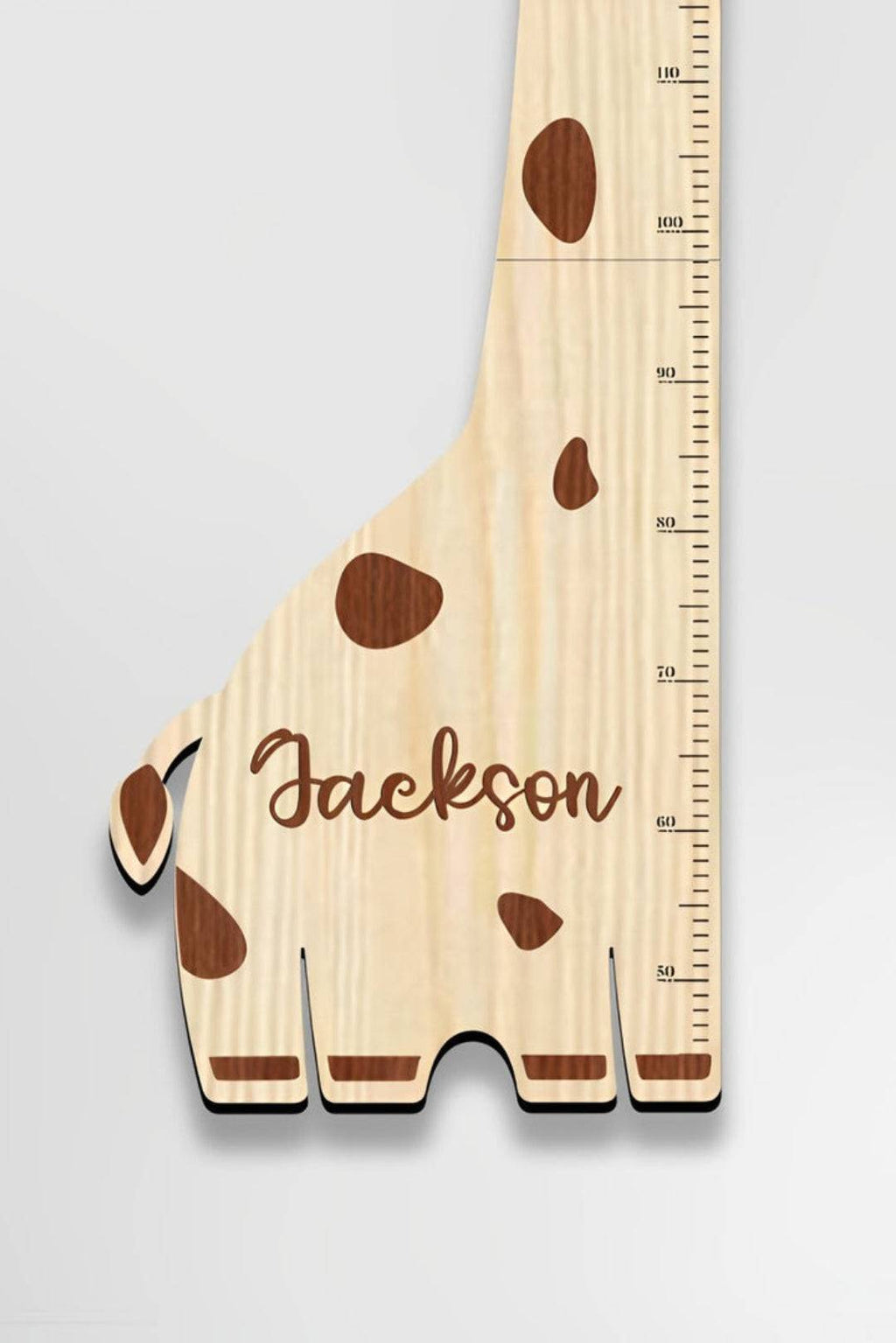 Personalized Wooden Giraffe Growth Chart Ruler