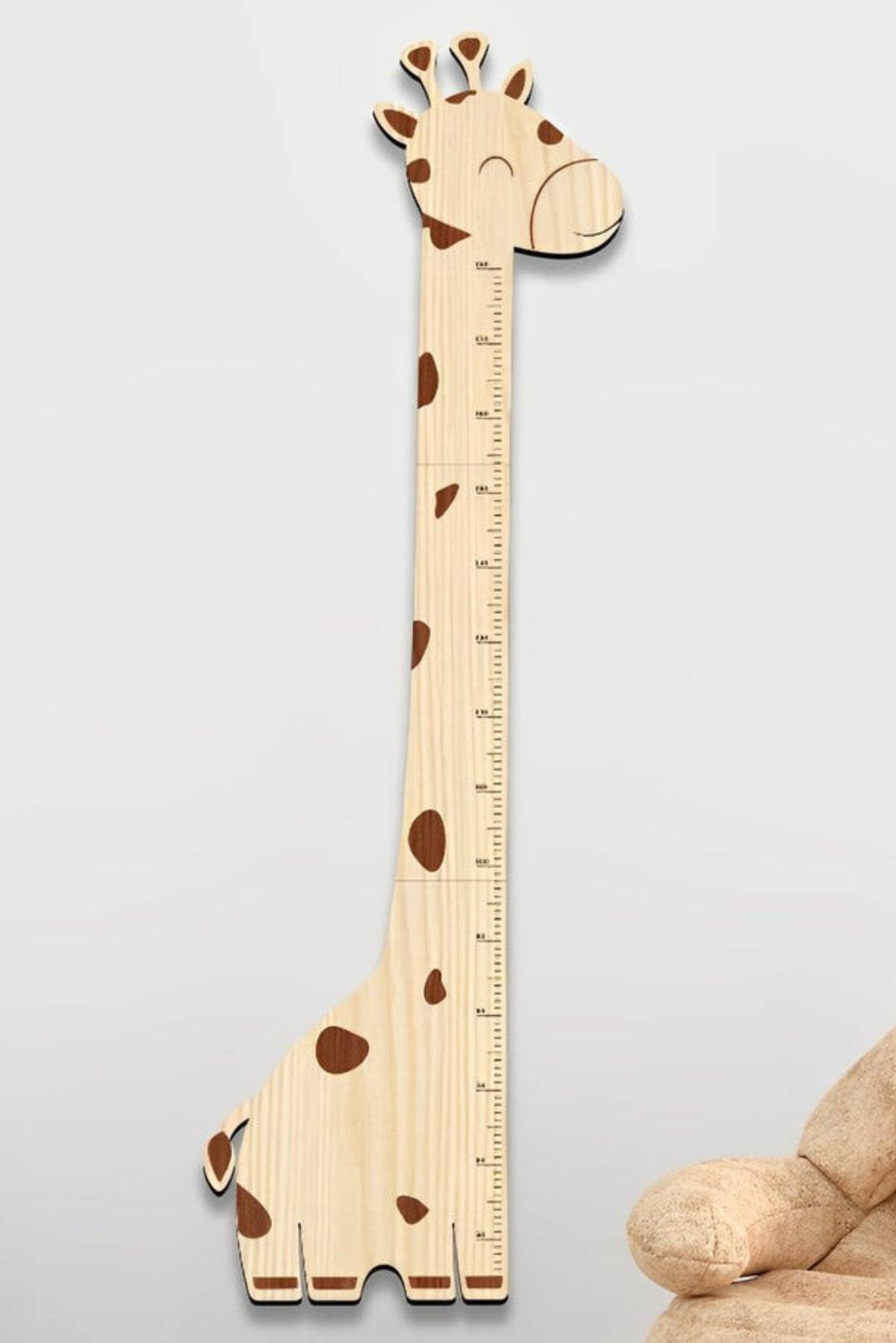 Personalized Wooden Giraffe Growth Chart Ruler