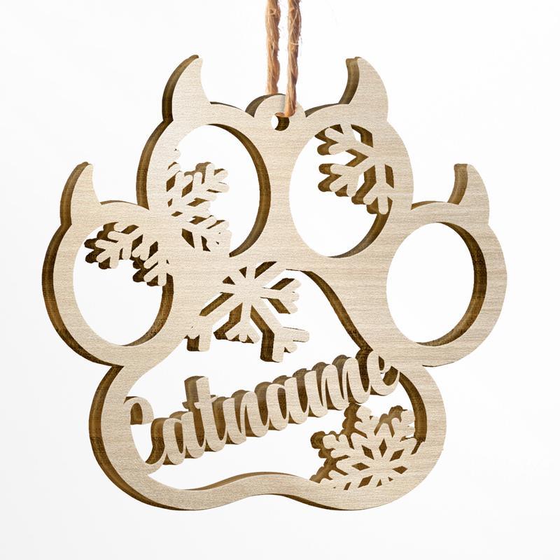 Personalized Dog/Cat Paw Angel Wings Ornament -Cat Paw