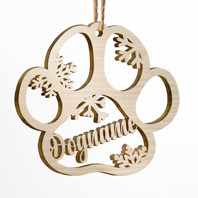 Personalized Dog/Cat Paw Angel Wings Ornament -Dog Paw