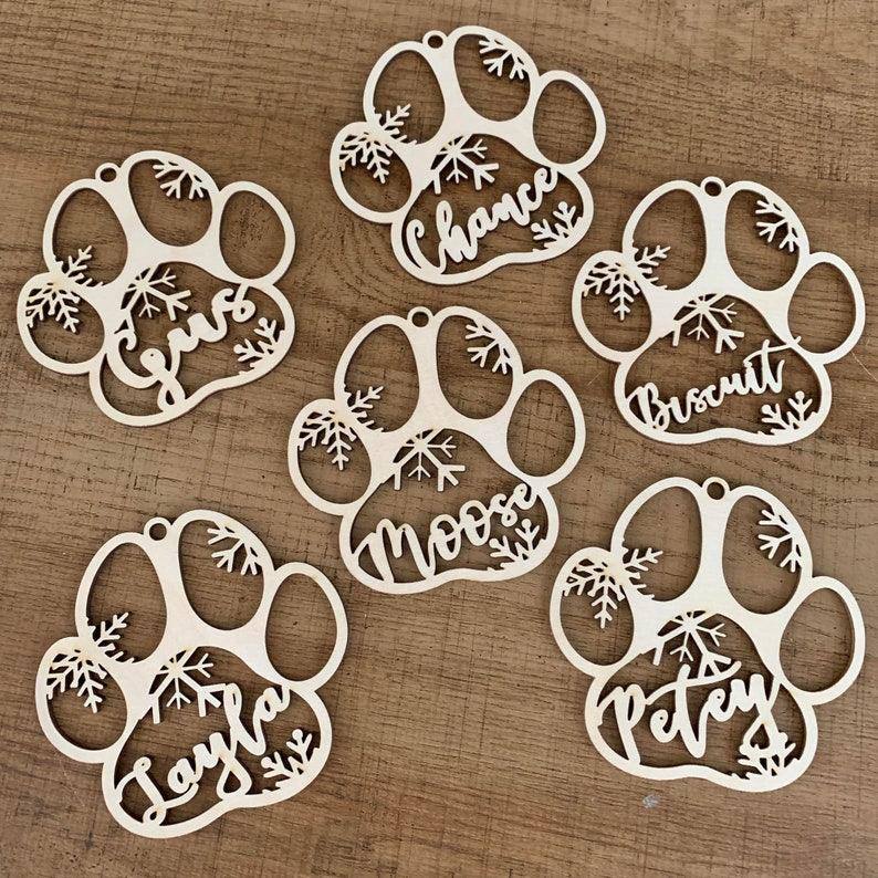 Personalized Dog/Cat Paw Angel Wings Ornament