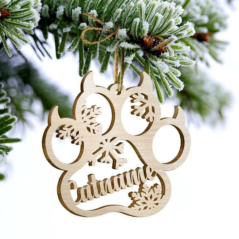 Personalized Dog/Cat Paw Angel Wings Ornament