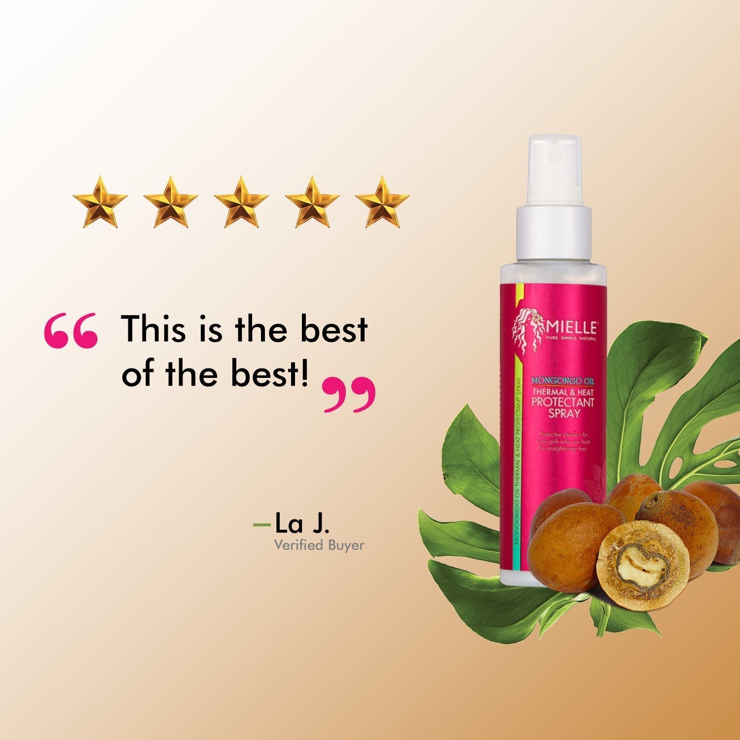 MIELLE Mongongo Oil Thermal & Heat Protectant Spray