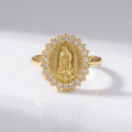SILVER FAITH TRINITY RING - (ADJUSTABLE)