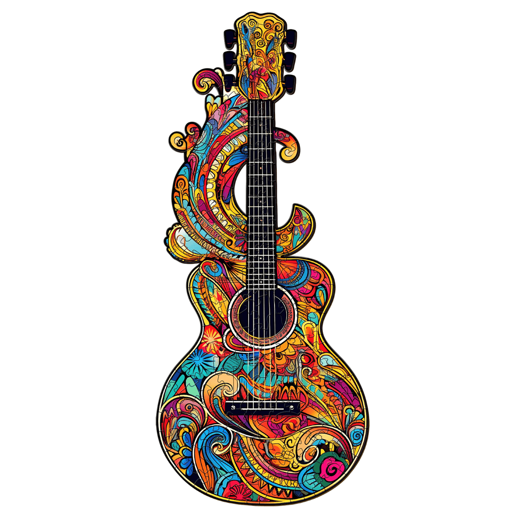 Beautiful Guitar-1 Wooden Jigsaw Puzzle