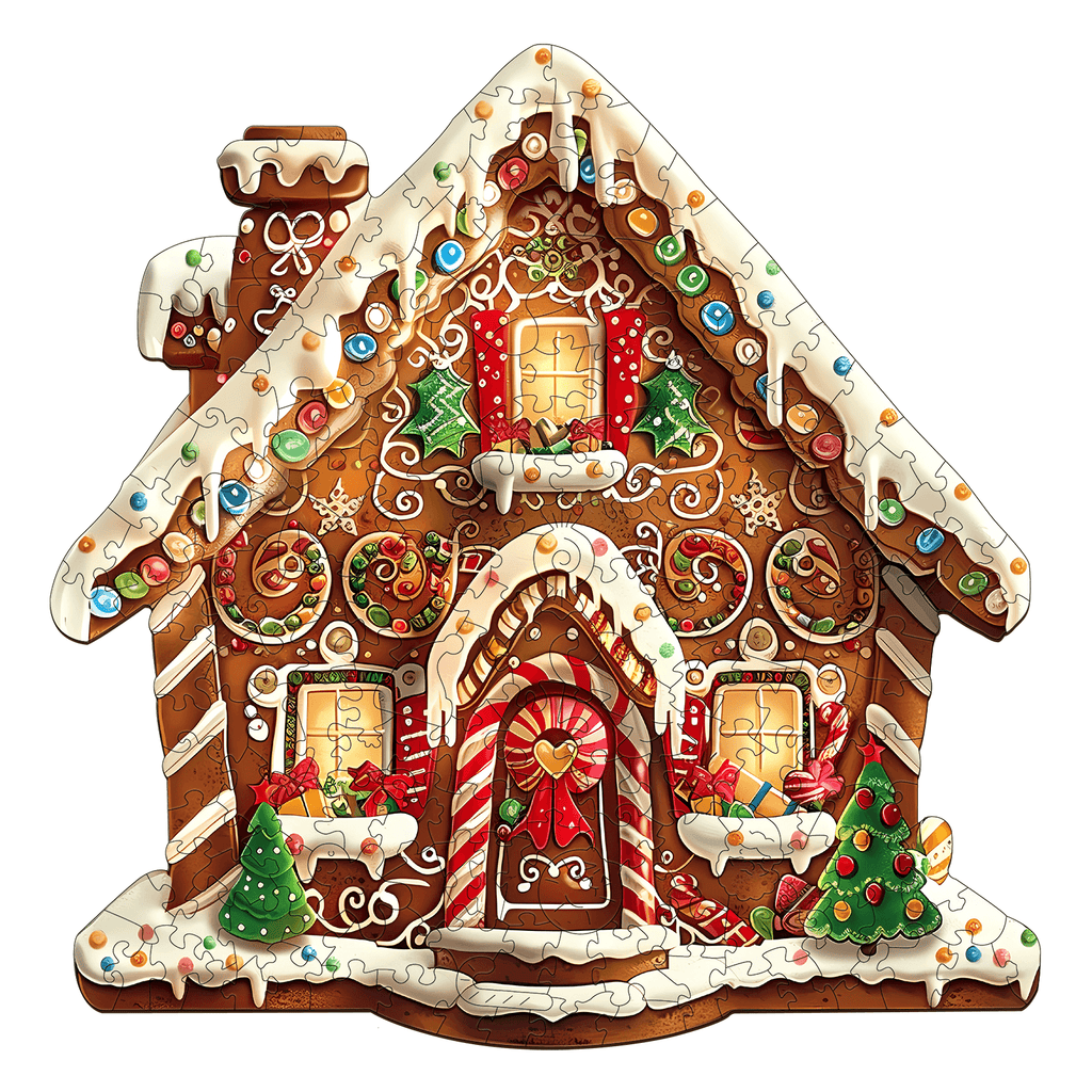 Christmas Gingerbread House-1 Wooden Jigsaw Puzzle