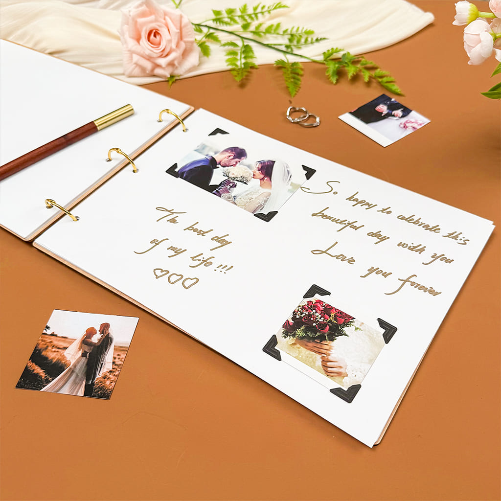 Wooden Wedding Guest Book - Photo Album - Wedding Decor