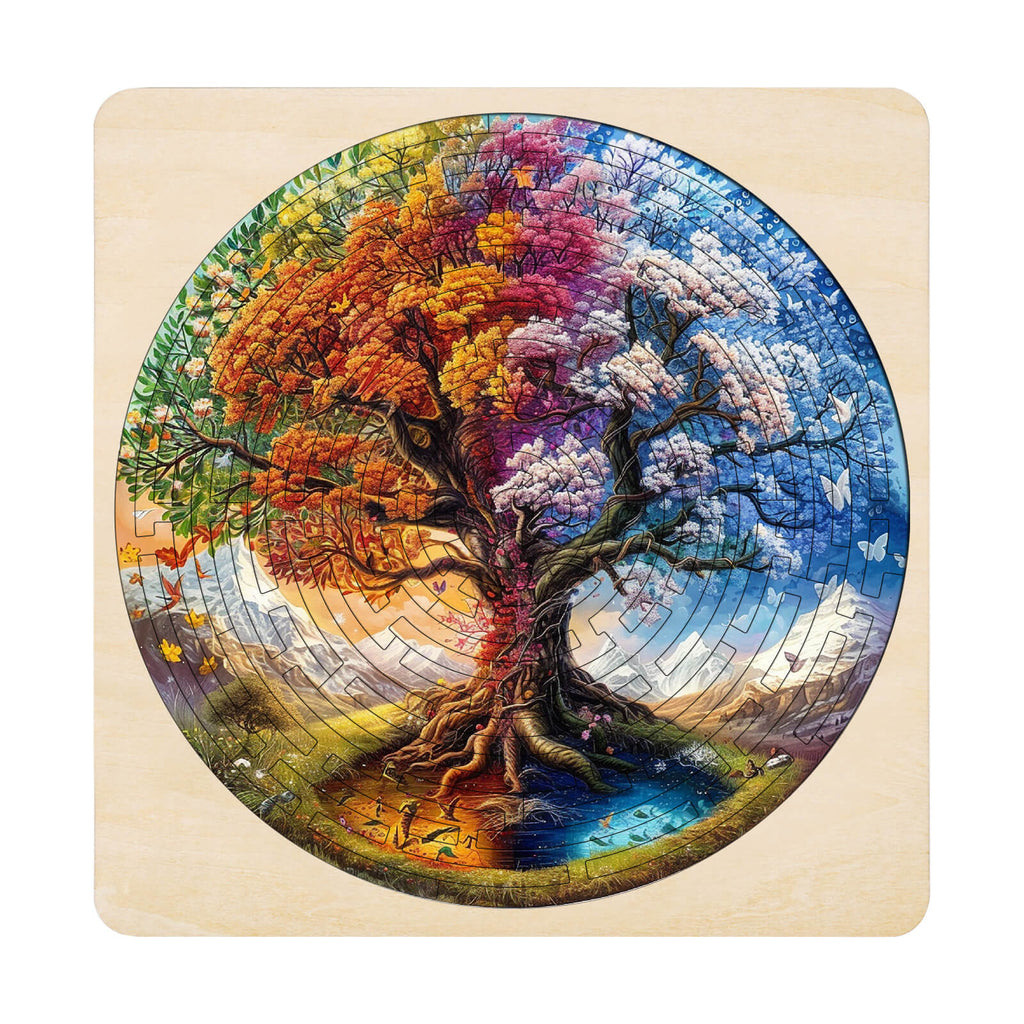 Maze Puzzles—Colorful Tree of Life