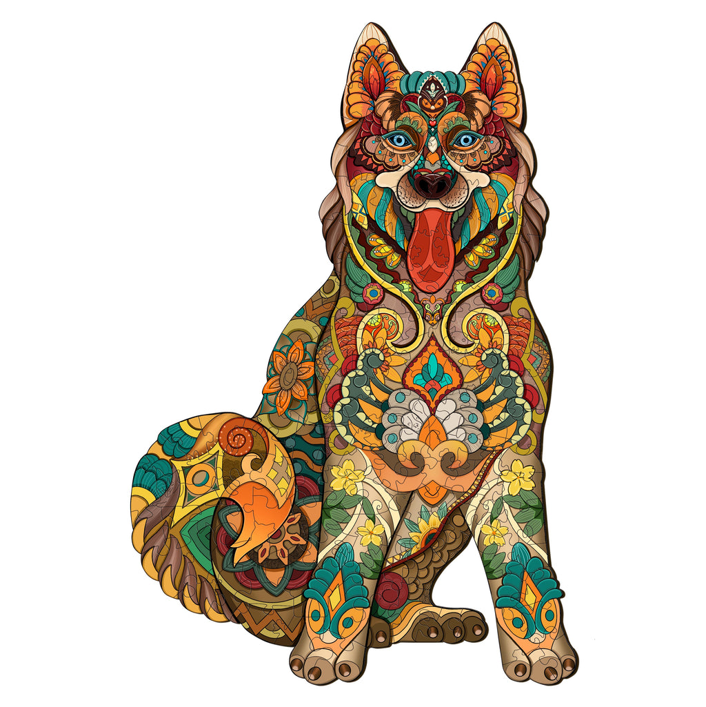 Cute Husky Wooden Jigsaw Puzzle