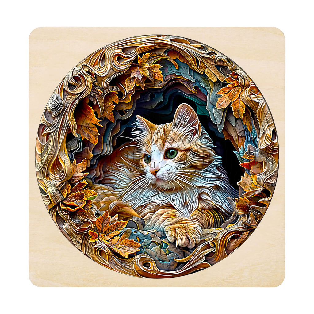 Maze Puzzles—Autumn Cat