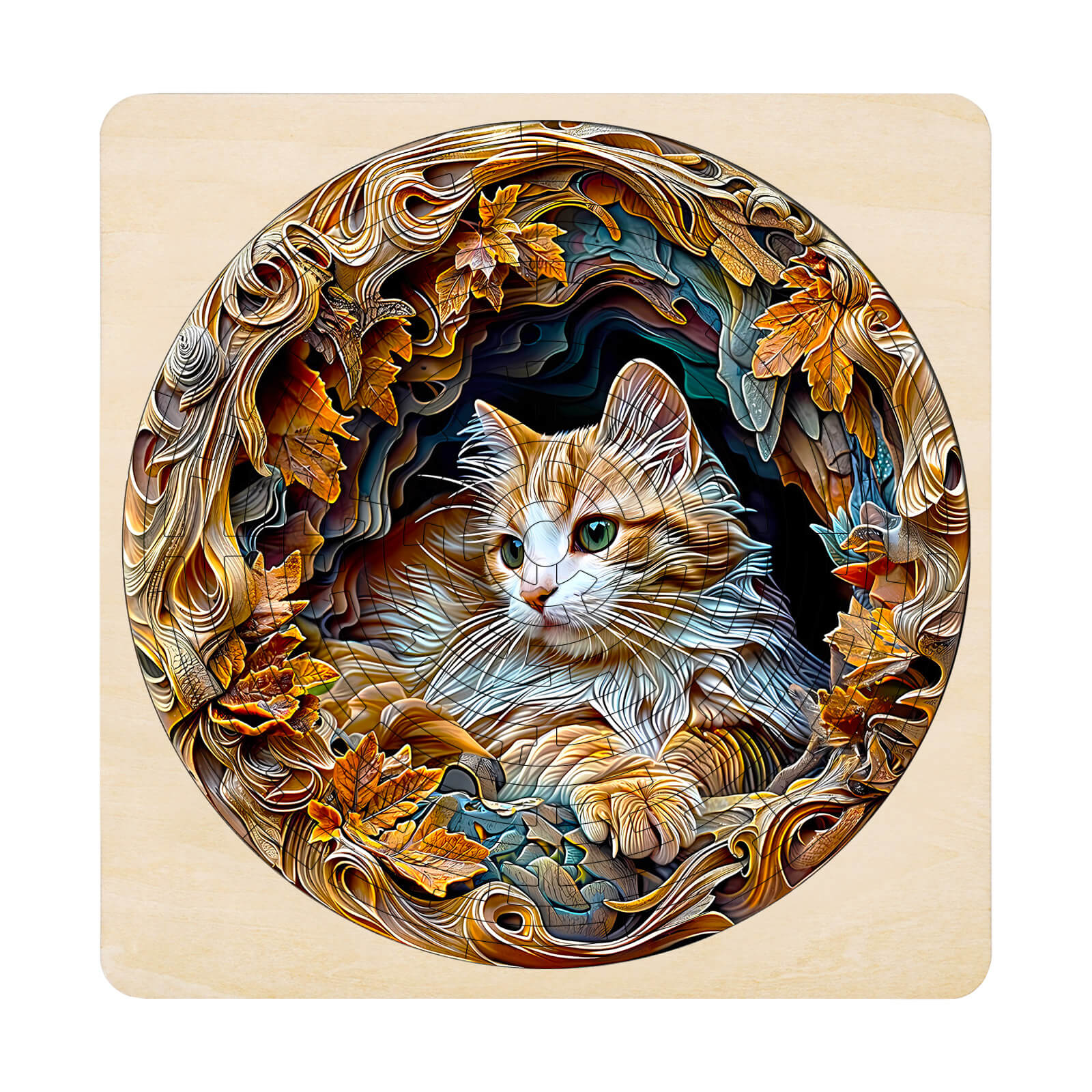 Maze Puzzles—Autumn Cat