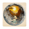 Maze Puzzles—Golden River captures a serene landscape with a winding river and warm sunset, ideal for mind games.