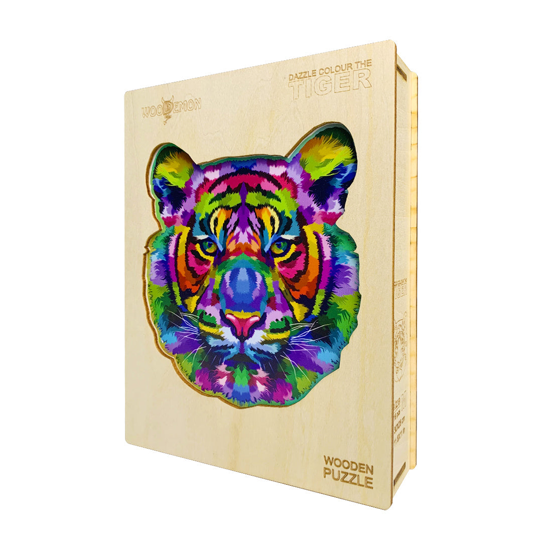 Colorful Tiger Wooden Jigsaw Puzzle