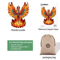 Flame-born Phoenix Wooden Jigsaw Puzzle