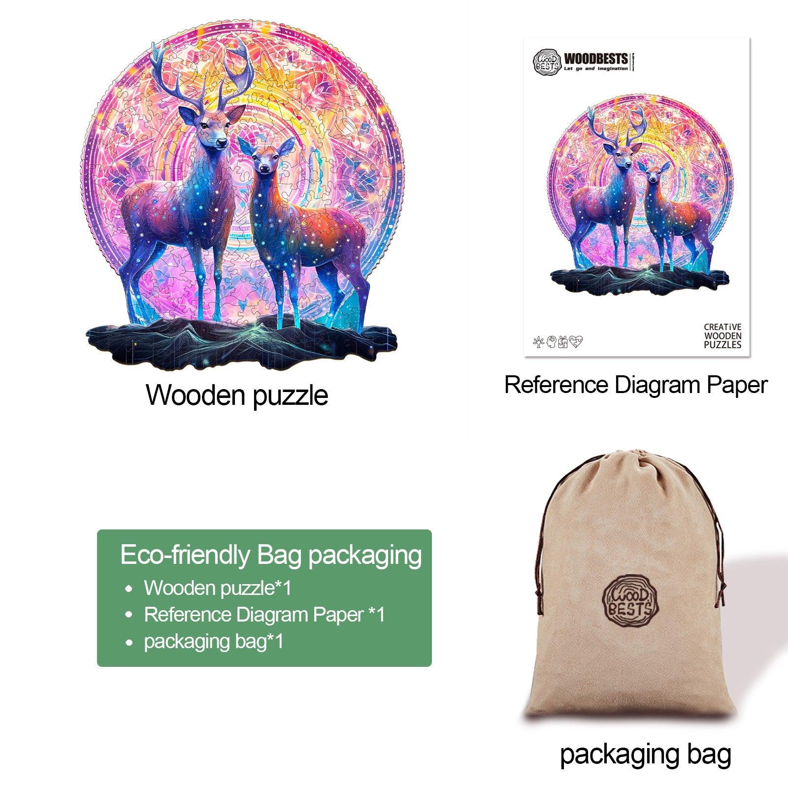 Moose Patron Saint Wooden Jigsaw Puzzle