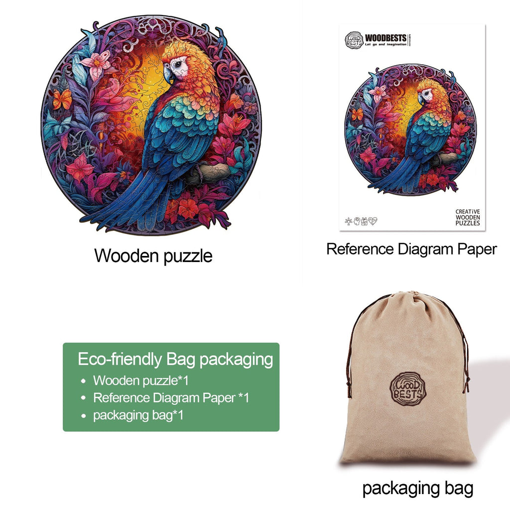 Beautiful Parrot Wooden Jigsaw Puzzle