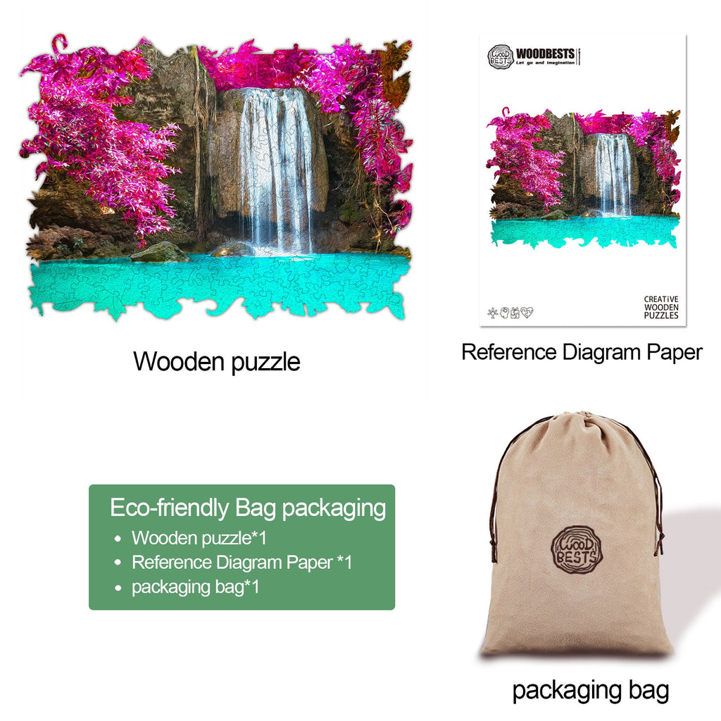 Erawan Waterfall Wooden Jigsaw Puzzle