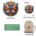 Butterflies And Sunflowers Wooden Jigsaw Puzzle