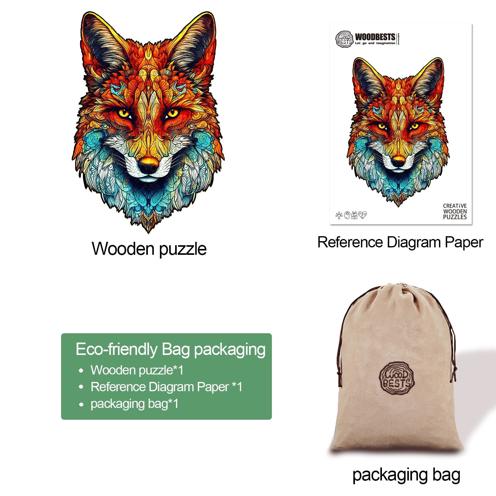 Uninhibited FOX Wooden Jigsaw Puzzle