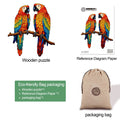 Chatting Parrots Wooden Jigsaw Puzzle