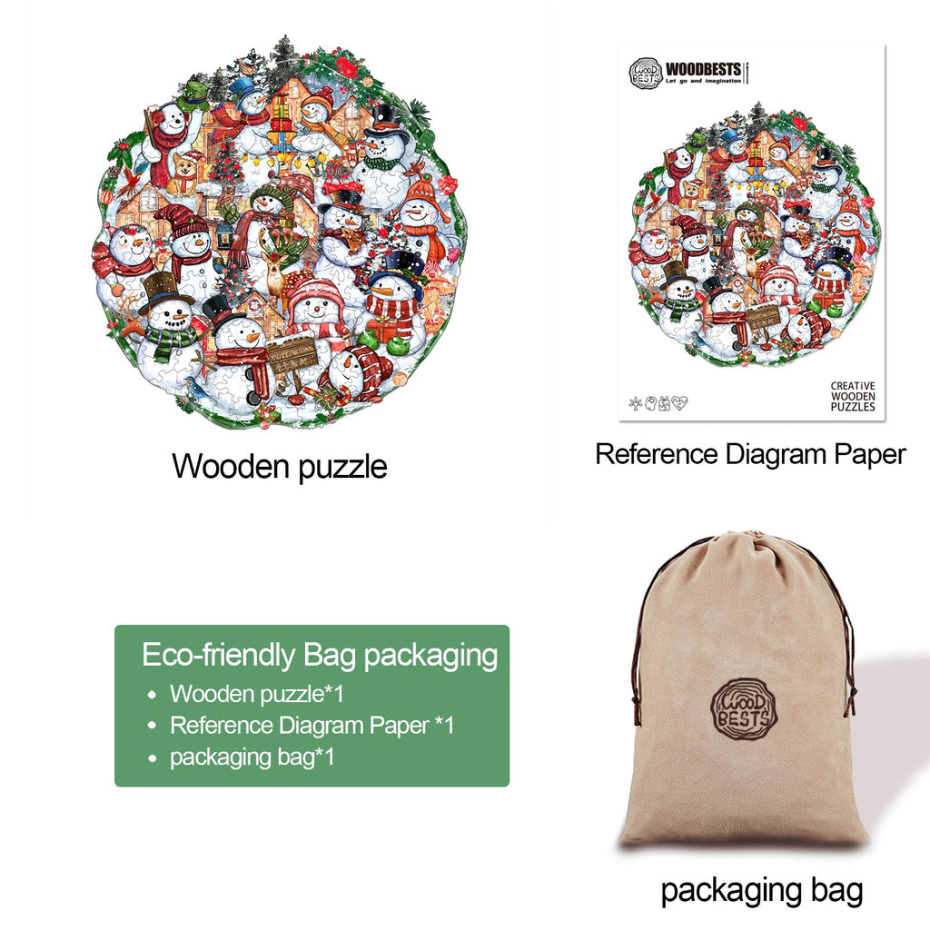 Merry Christmas Wooden Jigsaw Puzzle