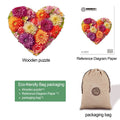 Flower Heart -2 Wooden Jigsaw Puzzle