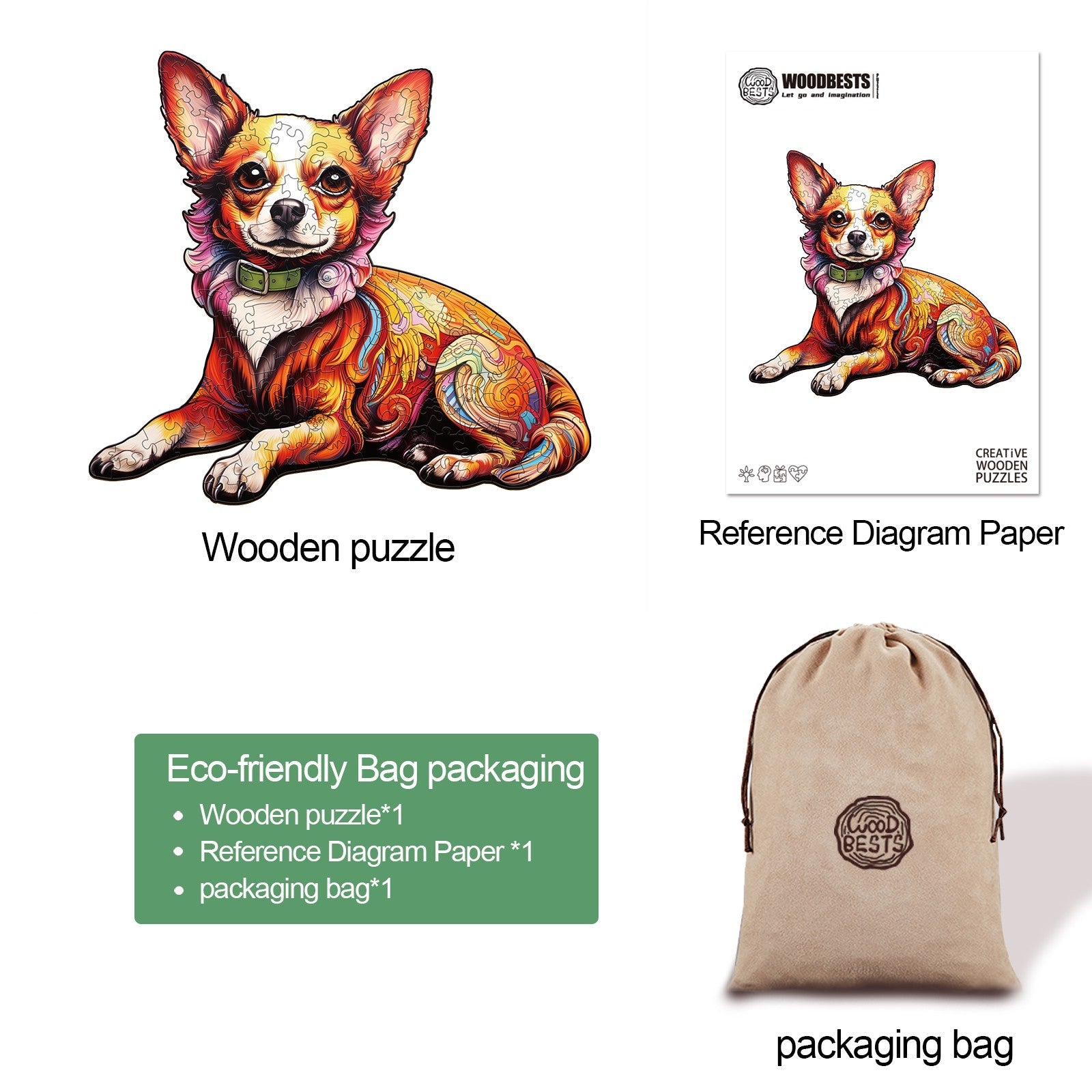 Charming Chihuahua Wooden Jigsaw Puzzle