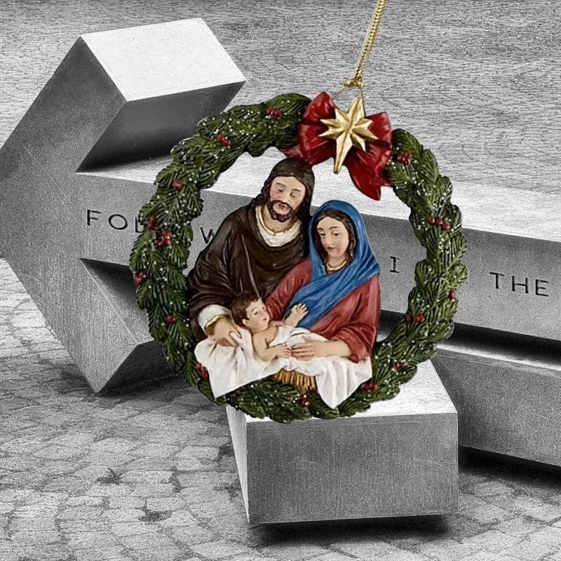Jesus Birth Christmas Tree Pendant by Godisabove™