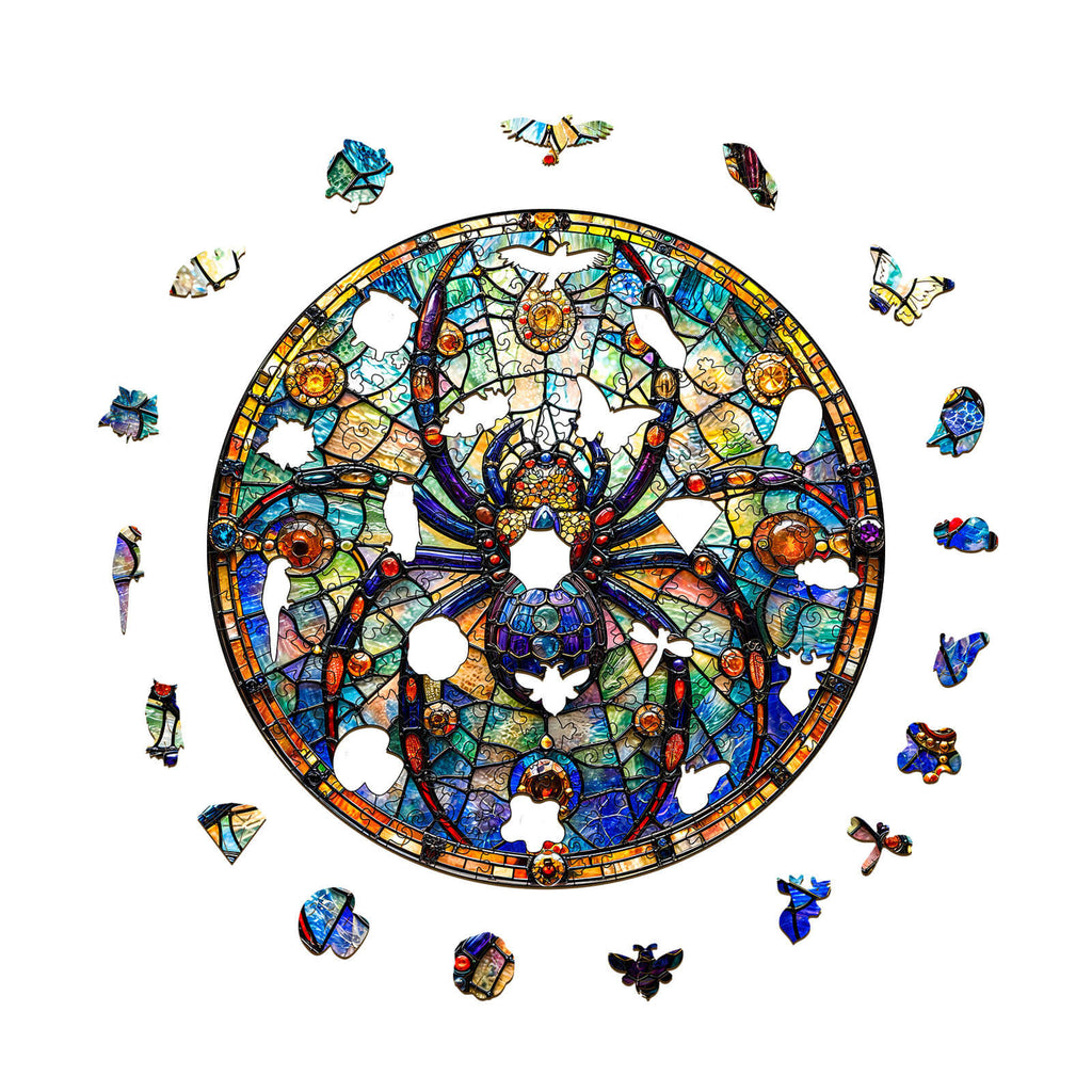 Gem Spider Shadow Wooden Jigsaw Puzzle