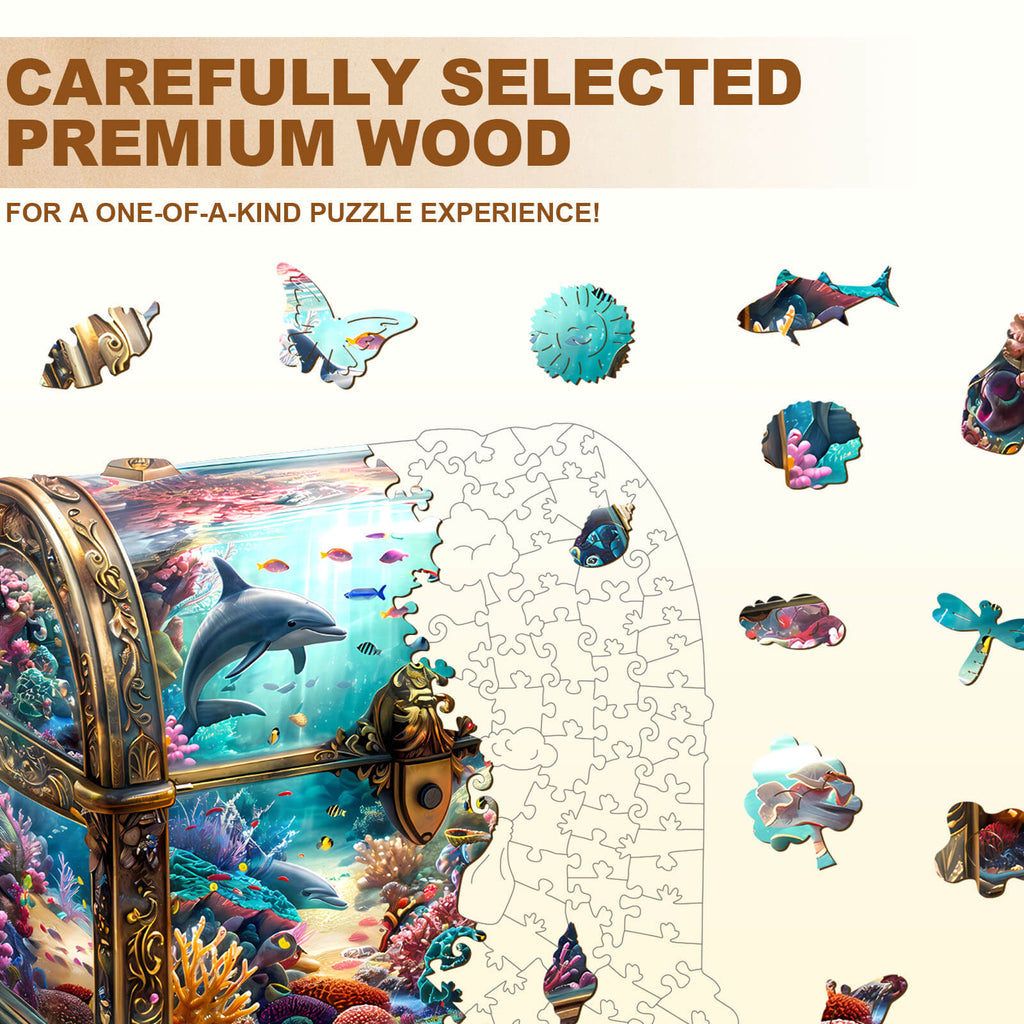 Treasure Chest Ocean-3 Wooden Jigsaw Puzzle