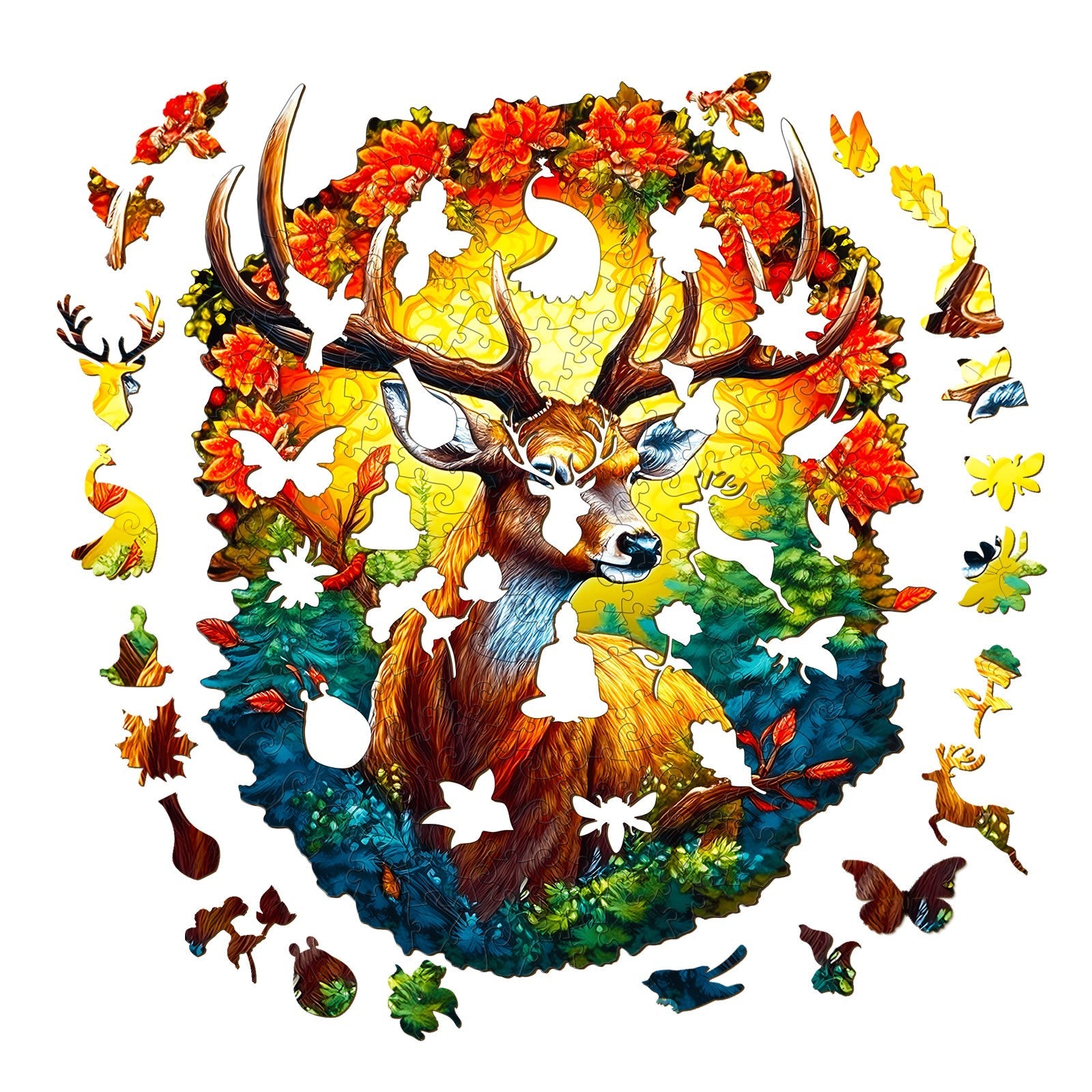 Deer Of Life-2 Wooden Jigsaw Puzzle
