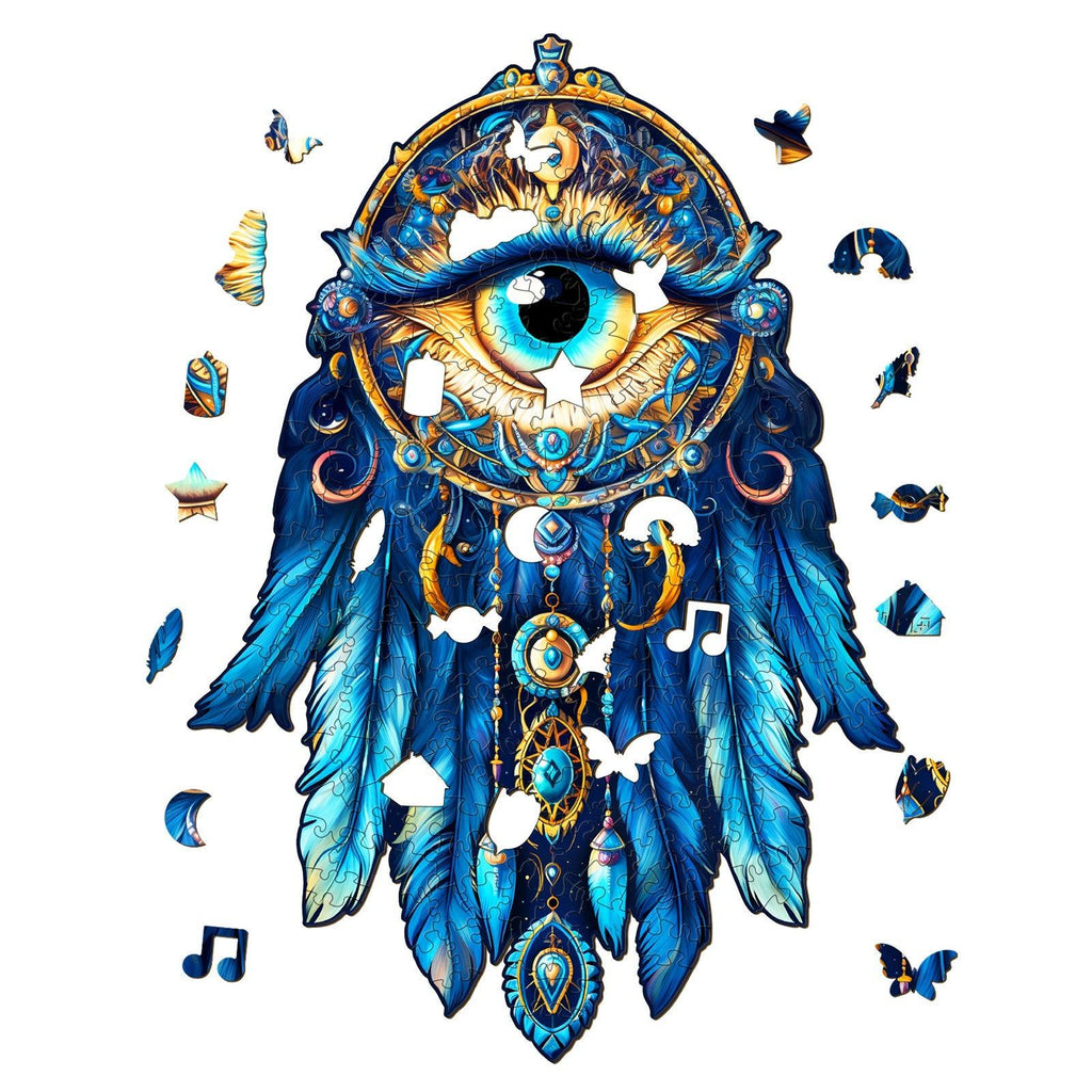 Gem Eye Dream Catcher Wooden Jigsaw Puzzle