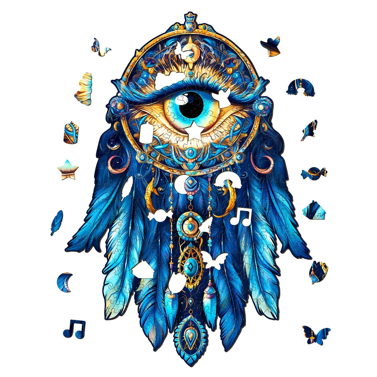 Gem Eye Dream Catcher Wooden Jigsaw Puzzle