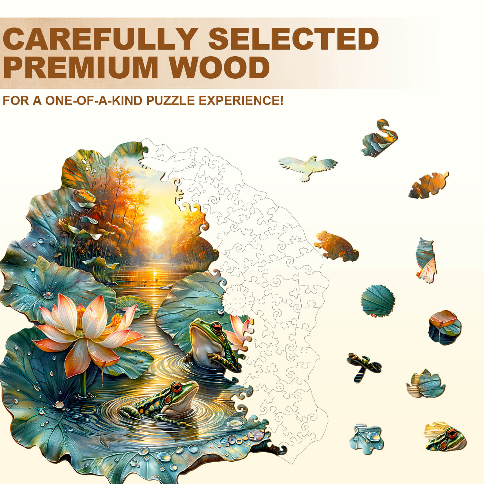 Lotus Serenade-1 Wooden Jigsaw Puzzle
